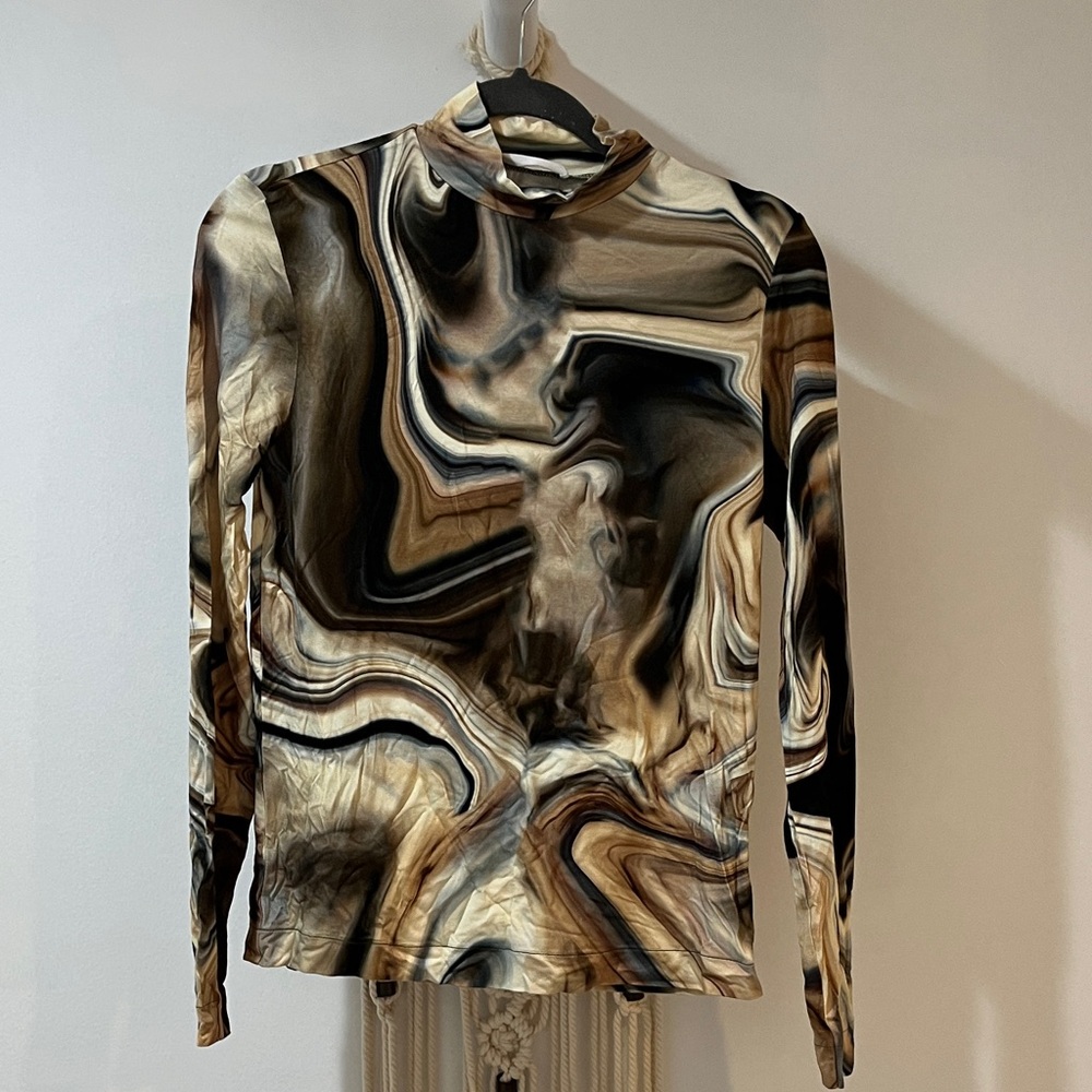 MANGO mockneck top